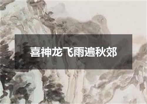 喜神龙飞雨遍秋郊