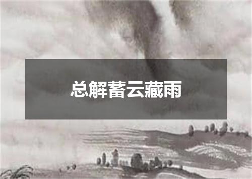 总解蓄云藏雨