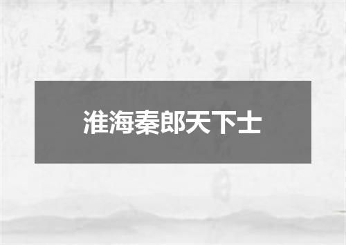 淮海秦郎天下士