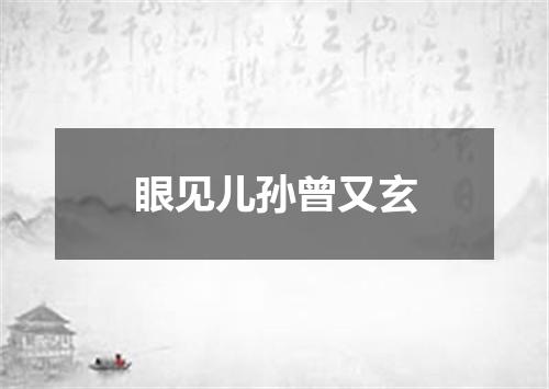 眼见儿孙曾又玄