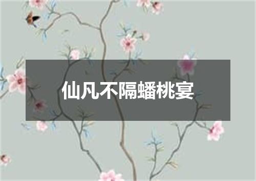 仙凡不隔蟠桃宴