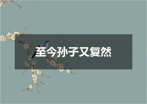 至今孙子又复然