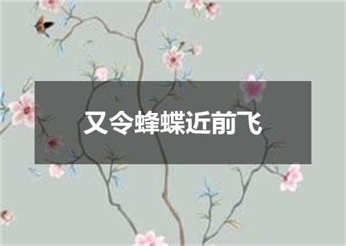 又令蜂蝶近前飞