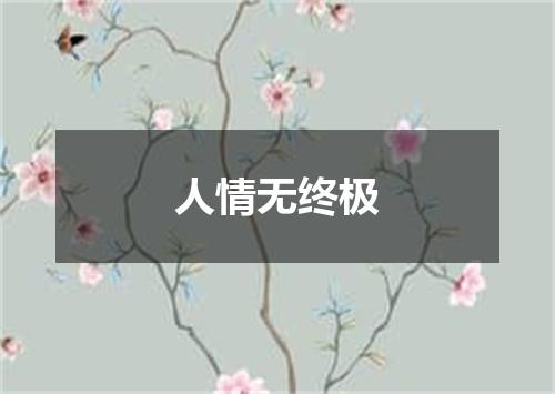 人情无终极