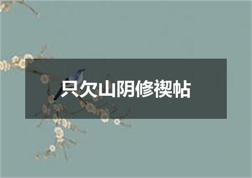 只欠山阴修禊帖