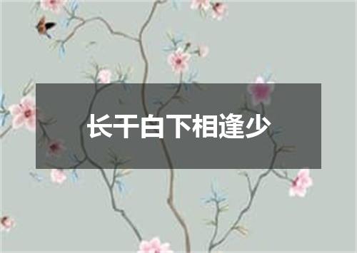 长干白下相逢少