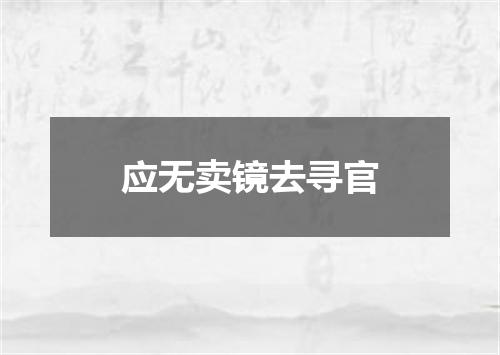 应无卖镜去寻官