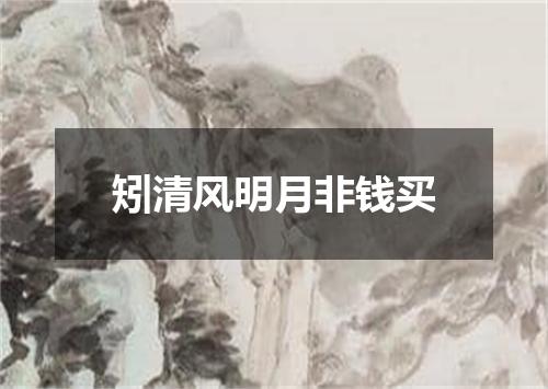 矧清风明月非钱买