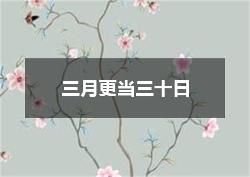 三月更当三十日