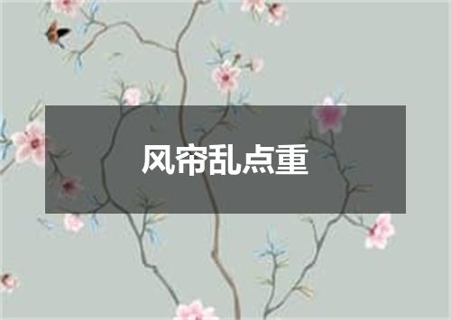 风帘乱点重