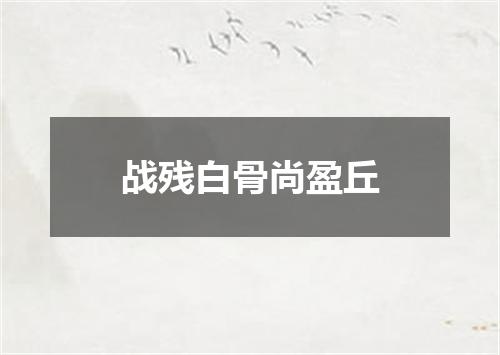 战残白骨尚盈丘