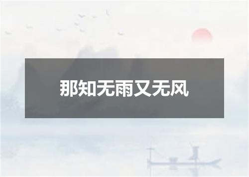 那知无雨又无风