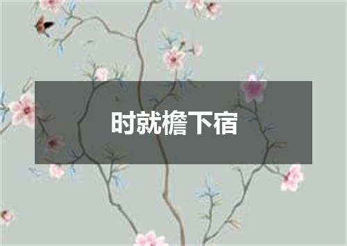 时就檐下宿