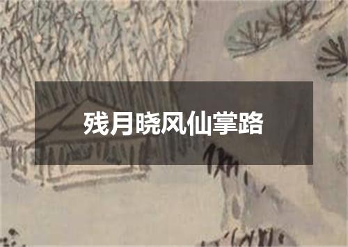 残月晓风仙掌路