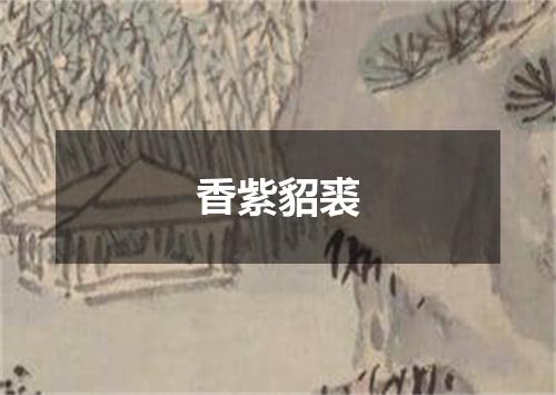 香紫貂裘