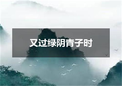 又过绿阴青子时