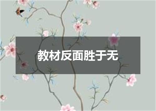 教材反面胜于无