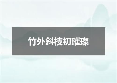 竹外斜枝初璀璨