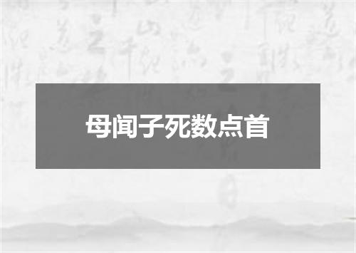 母闻子死数点首