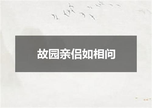 故园亲侣如相问