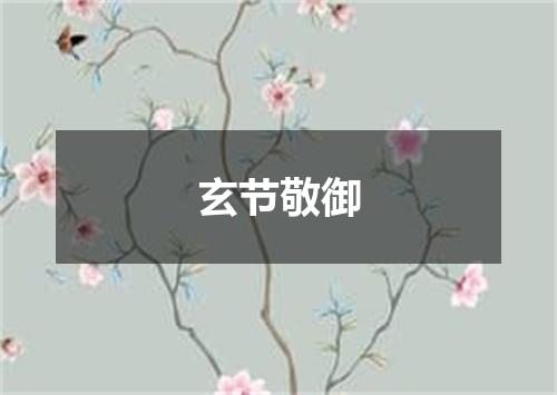 玄节敬御