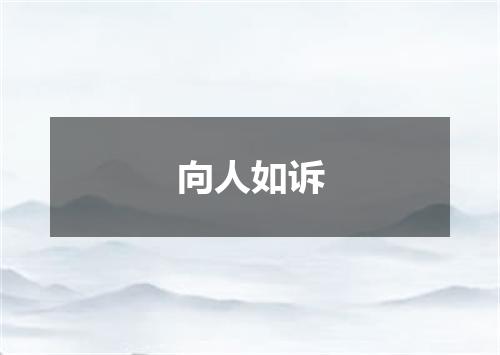 向人如诉