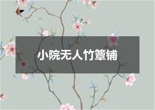 小院无人竹簟铺