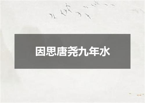 因思唐尧九年水