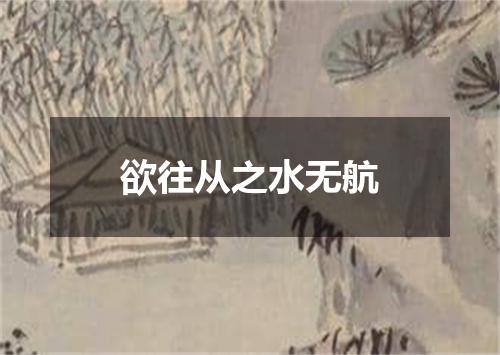 欲往从之水无航