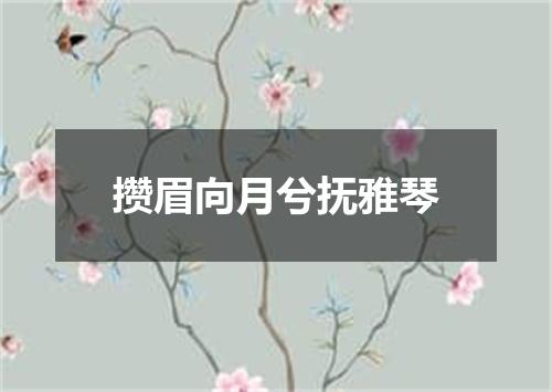 攒眉向月兮抚雅琴