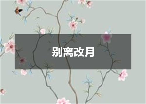 别离改月