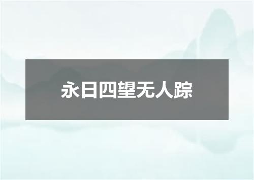 永日四望无人踪