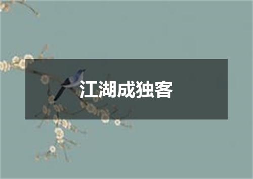 江湖成独客