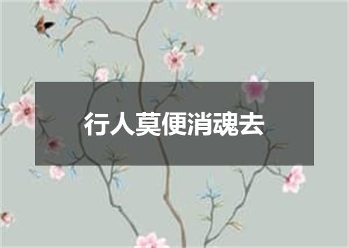 行人莫便消魂去