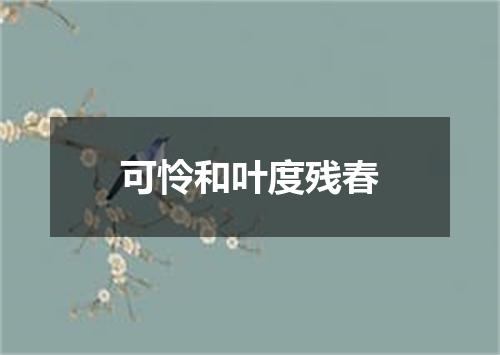 可怜和叶度残春