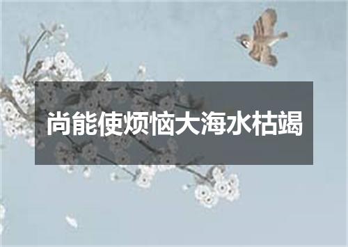 尚能使烦恼大海水枯竭