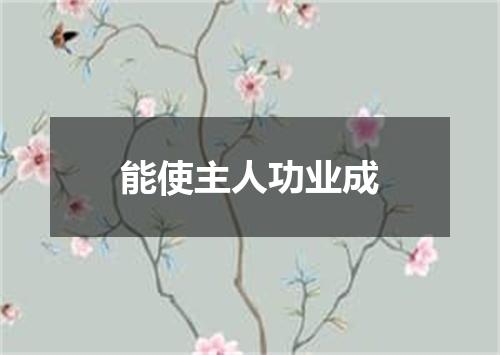 能使主人功业成