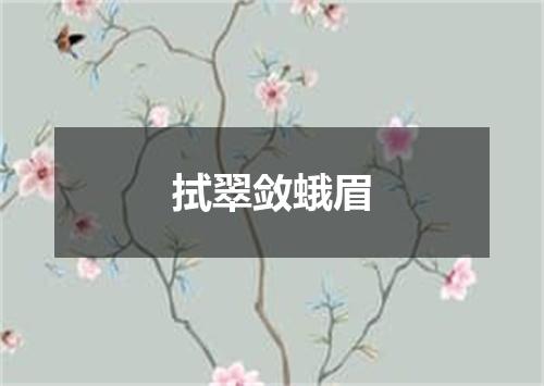 拭翠敛蛾眉