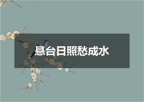 悬台日照愁成水