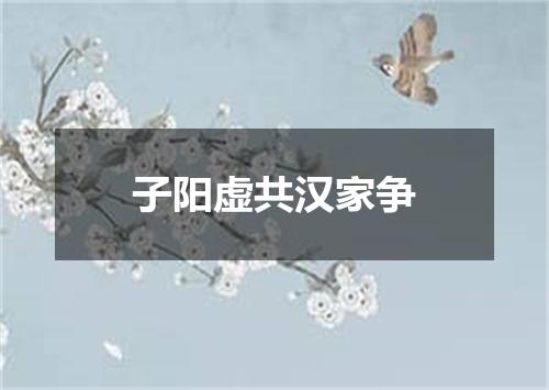 子阳虚共汉家争