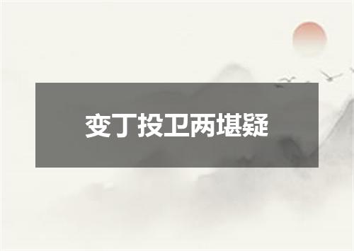 变丁投卫两堪疑