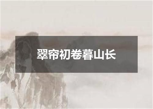 翠帘初卷暮山长