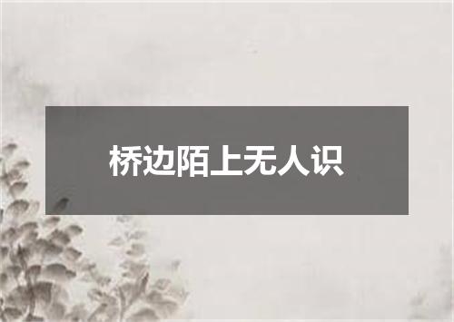 桥边陌上无人识