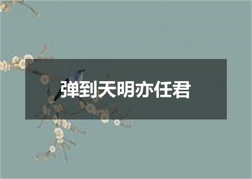 弹到天明亦任君