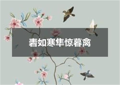 砉如寒隼惊暮禽