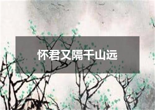 怀君又隔千山远