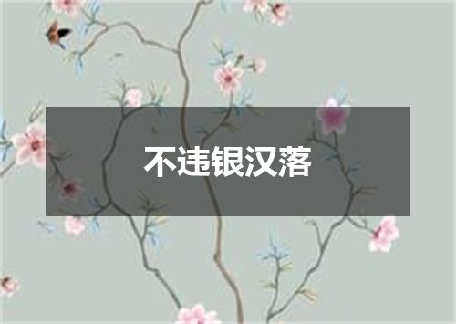 不违银汉落