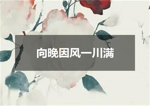 向晚因风一川满