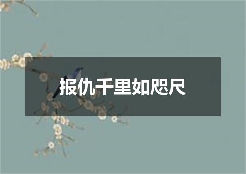 报仇千里如咫尺