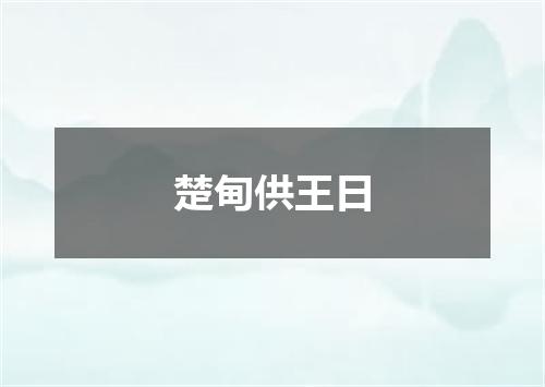 楚甸供王日